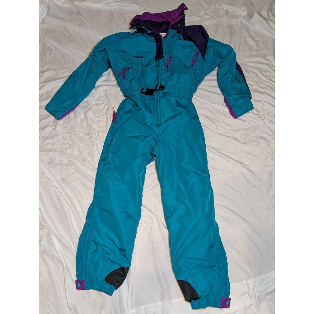 Vtg Columbia Women's Snowboard/Ski/Snowmobile Suit Multicolor & Pockets Size‎ L